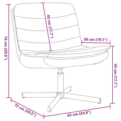 Drehstuhl Creme 63 x 75 x 76 cm Stoff