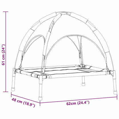 Hundebett Braun 62 x 48 x 61 cm Stahl