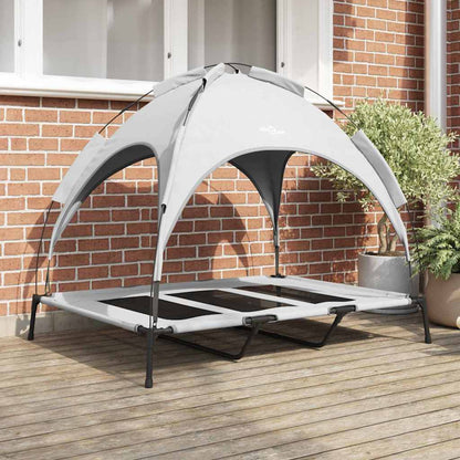 Hundebett Silber Grau 122 x 93 x 106,5 cm Stahl