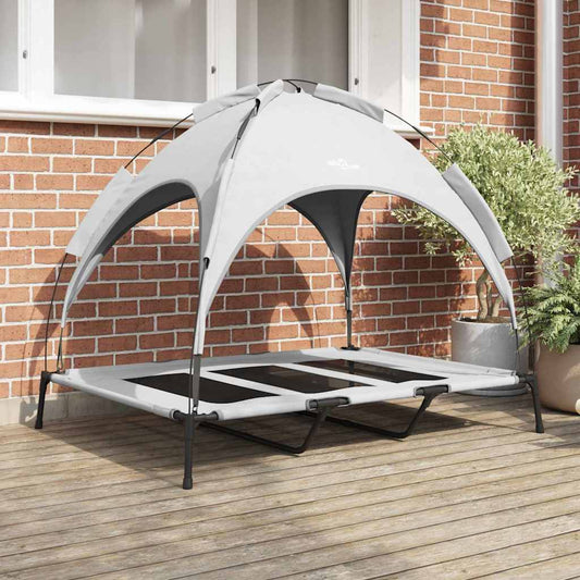 Hundebett Silber Grau 122 x 93 x 106,5 cm Stahl