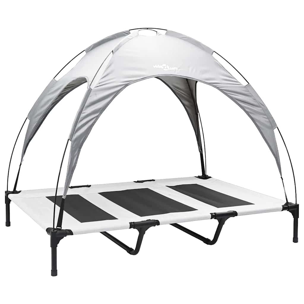 Hundebett Silber Grau 122 x 93 x 106,5 cm Stahl