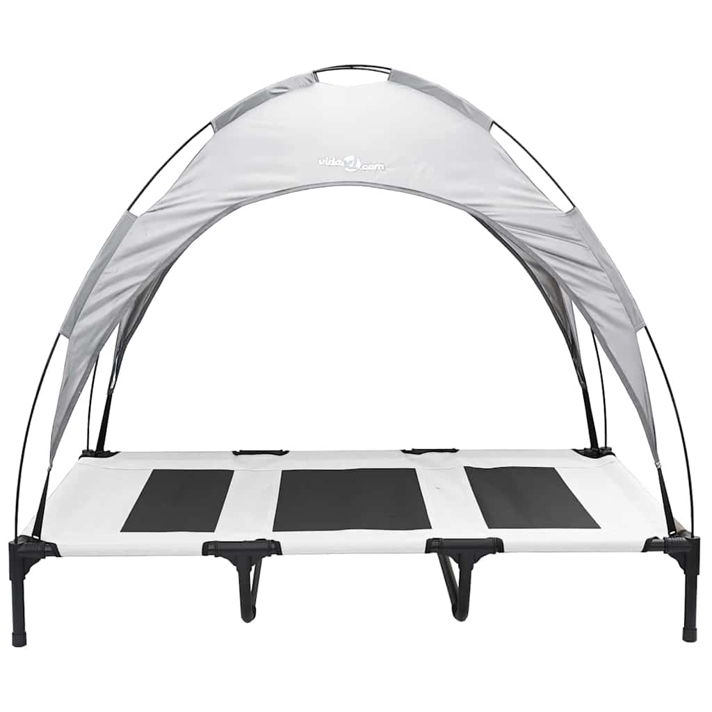 Hundebett Silber Grau 122 x 93 x 106,5 cm Stahl