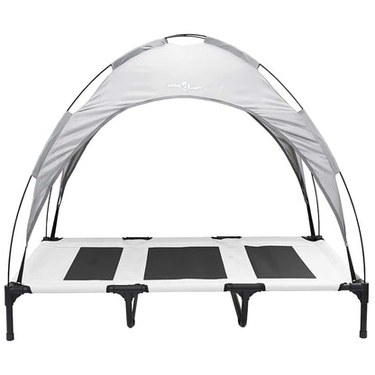 Hundebett Silber Grau 122 x 93 x 106,5 cm Stahl