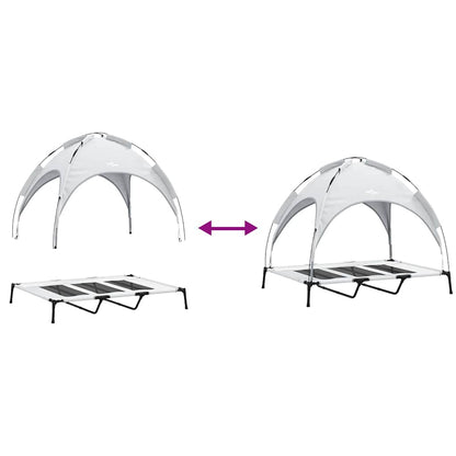 Hundebett Silber Grau 122 x 93 x 106,5 cm Stahl