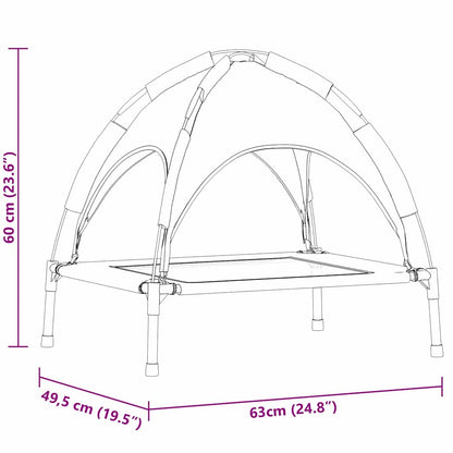 Hundebett Braun 63 x 49,5 x 60 cm Stahl