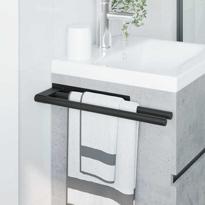 Handtuchhalter Schwarz 40 x 9 x 4 cm Edelstahl