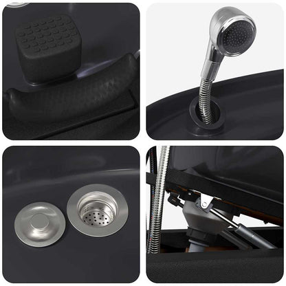 Shampoo Stuhl Schwarz 63 x 141 x 92 cm PVC