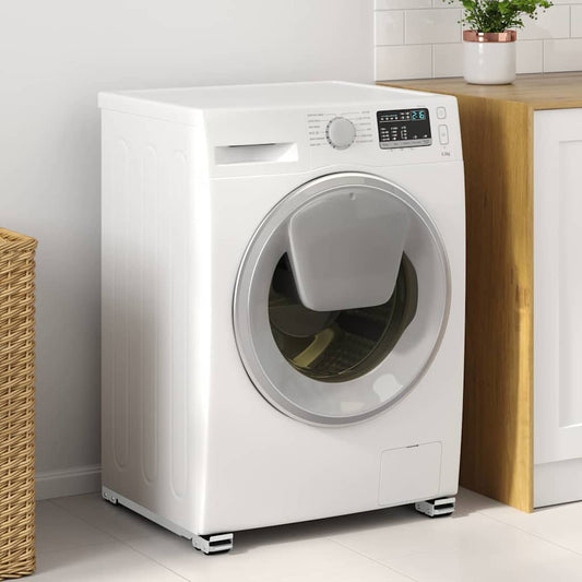 Waschmaschinensockel 2 pcs Silber 72 x 5 x 4,5 cm Edelstahl