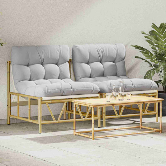 Gartenstuhl 2 pcs Hellgrau 75 x 75 x 71 cm Stahl