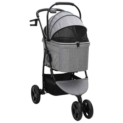 Faltbarer Haustierwagen Grau 78 x 54 x 101 cm 600D Oxford Stoff