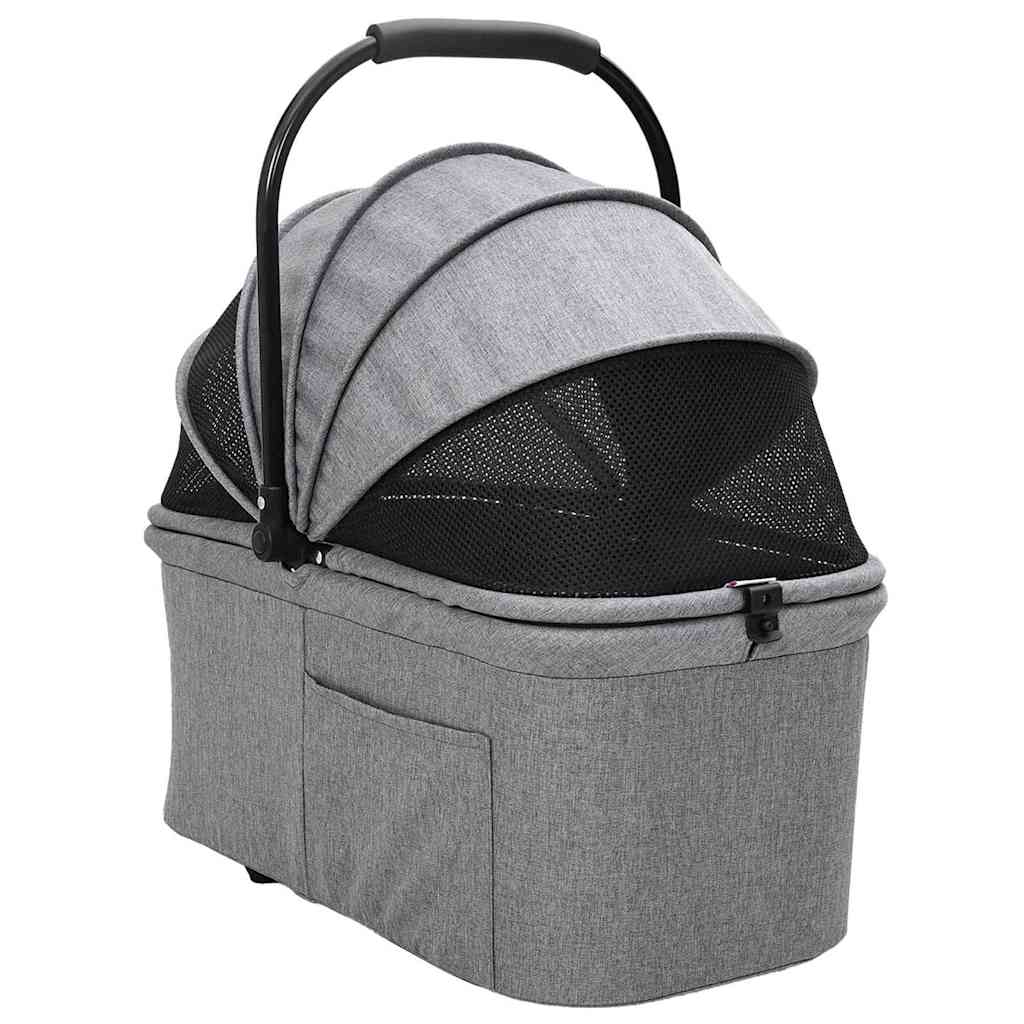 Faltbarer Haustierwagen Grau 78 x 54 x 101 cm 600D Oxford Stoff