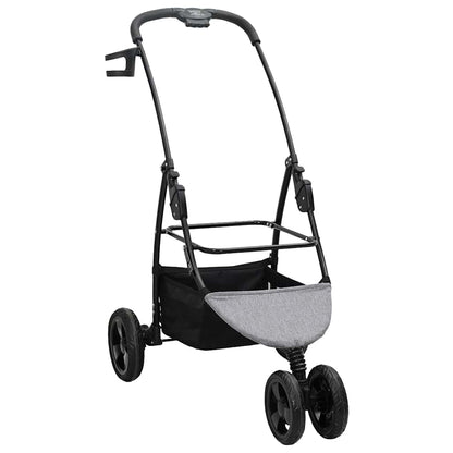 Faltbarer Haustierwagen Grau 78 x 54 x 101 cm 600D Oxford Stoff