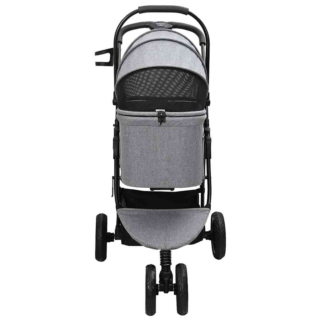 Faltbarer Haustierwagen Grau 78 x 54 x 101 cm 600D Oxford Stoff