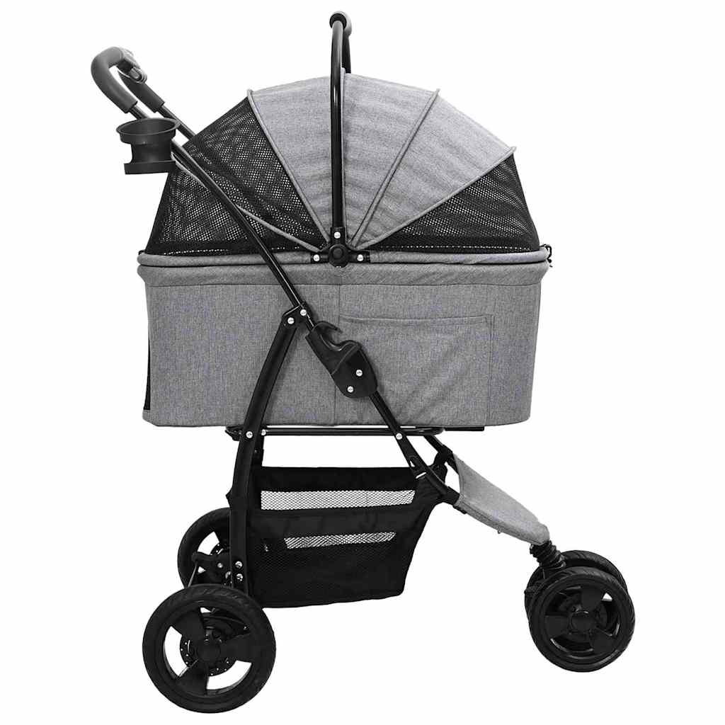 Faltbarer Haustierwagen Grau 78 x 54 x 101 cm 600D Oxford Stoff