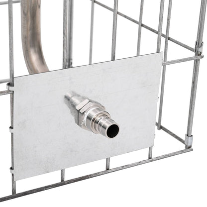 Gabionensäule Silber 25 x 25 x 100 cm Edelstahl