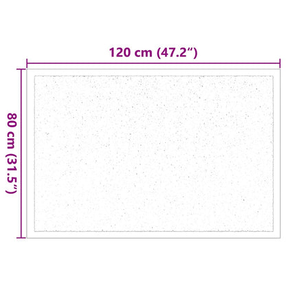 Fußmatte Hellgrau 120 x 80 x 1,2 cm Teddystoff