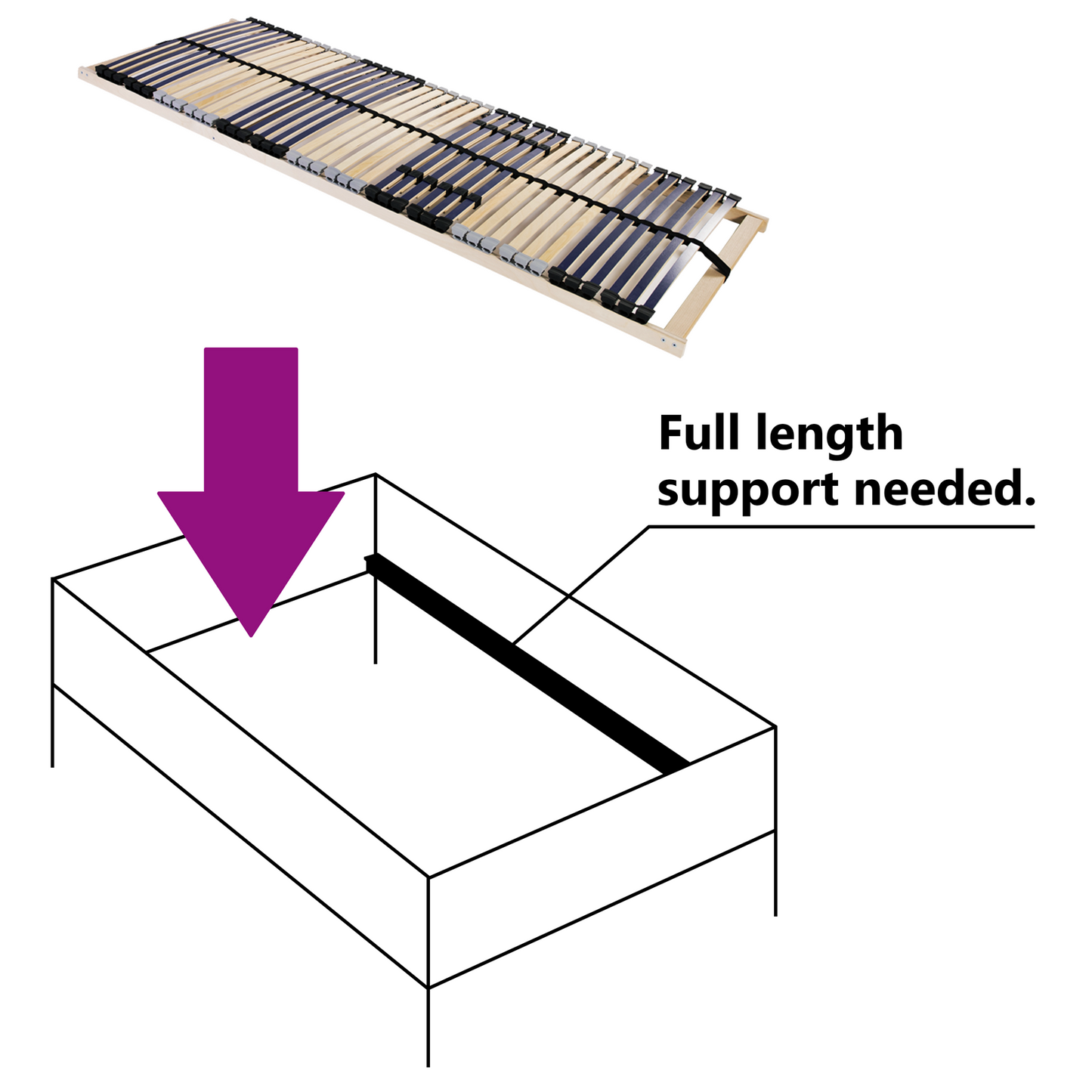 Bett-Lattenrost Braun 70 x 190 cm Massivholz Buche