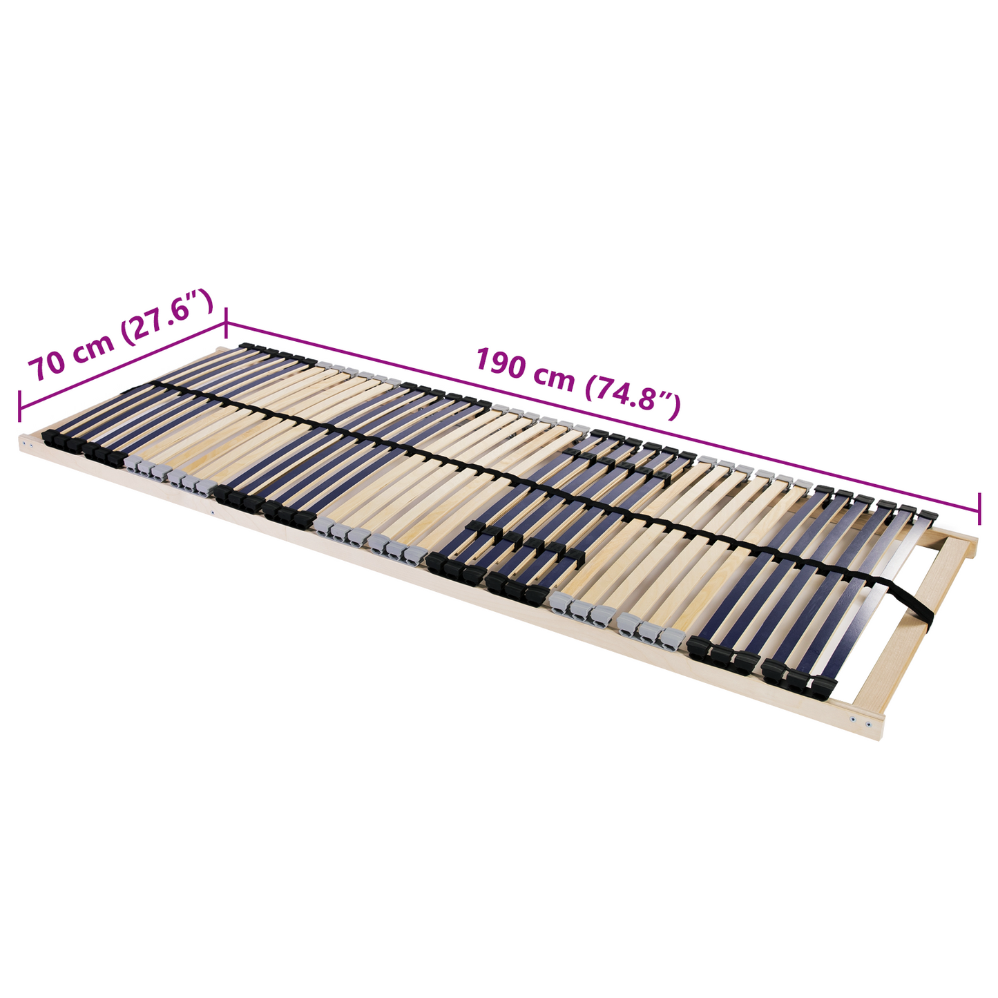 Bett-Lattenrost Braun 70 x 190 cm Massivholz Buche