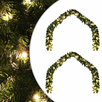 Weihnachtsgirlande mit 600 LEDs 2 pcs Grün PVC