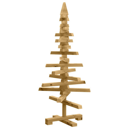 Holz Weihnachtsbaum mit Ständer Braun 90 cm Massivholz Kiefer