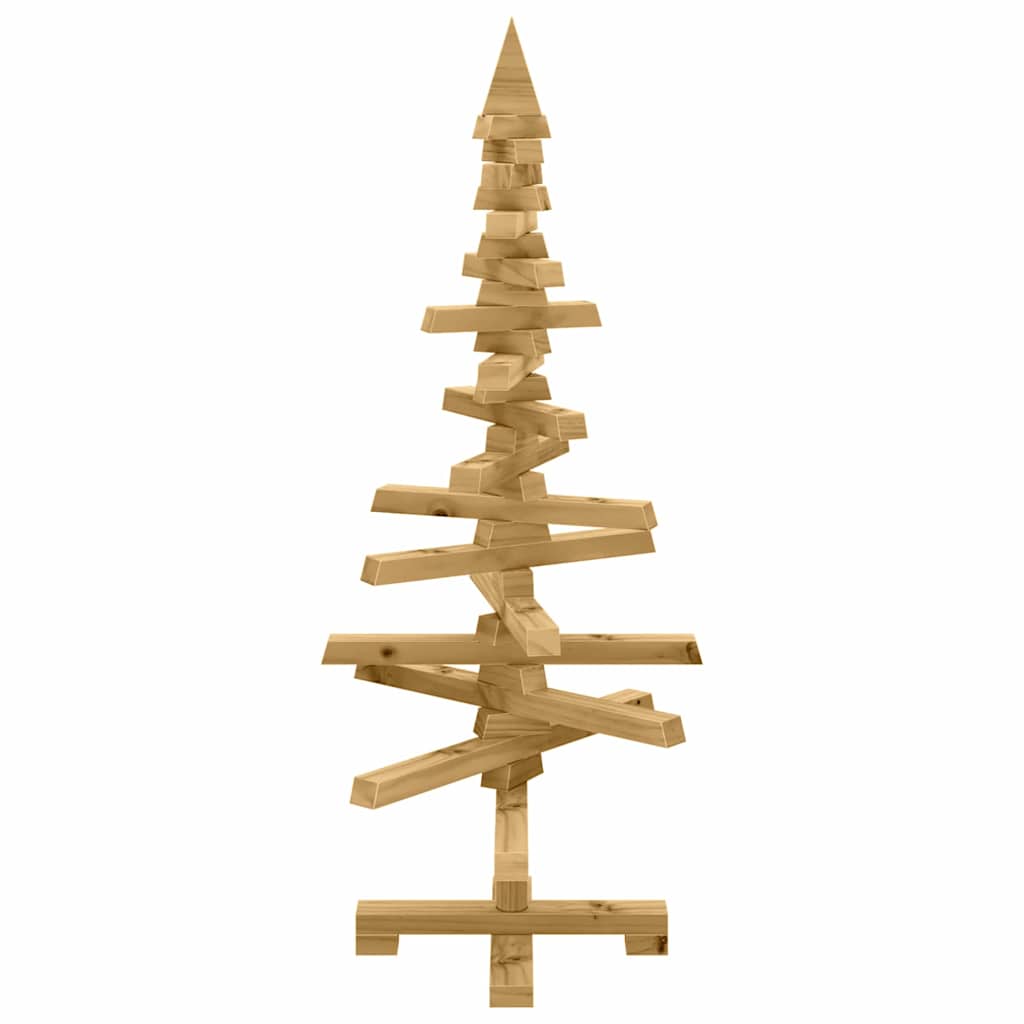 Holz Weihnachtsbaum mit Ständer Braun 90 cm Massivholz Kiefer