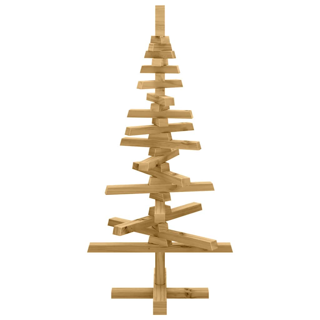 Holz Weihnachtsbaum mit Ständer Braun 90 cm Massivholz Kiefer