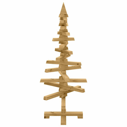 Holz Weihnachtsbaum mit Ständer Braun 90 cm Massivholz Kiefer