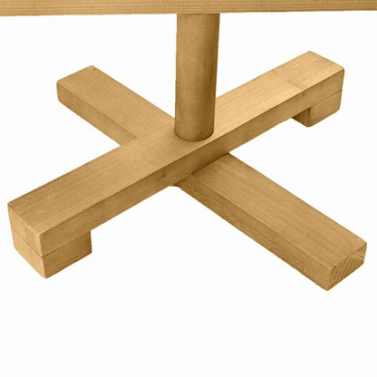 Holz Weihnachtsbaum mit Ständer Braun 90 cm Massivholz Kiefer