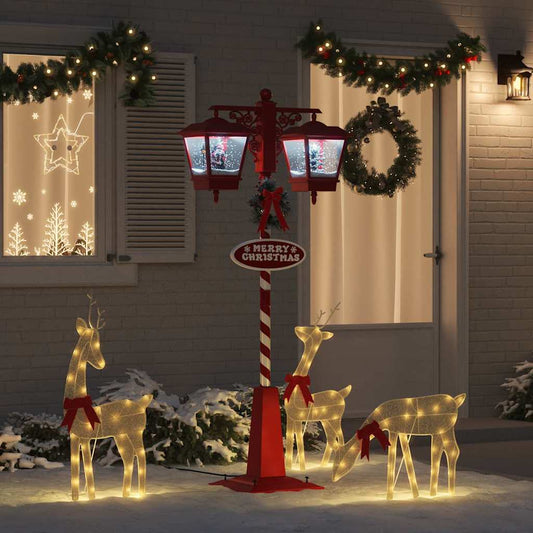 Weihnachtsstraßenlampe mit 2 Laternen Rot 40,5 x 80 x 188 cm