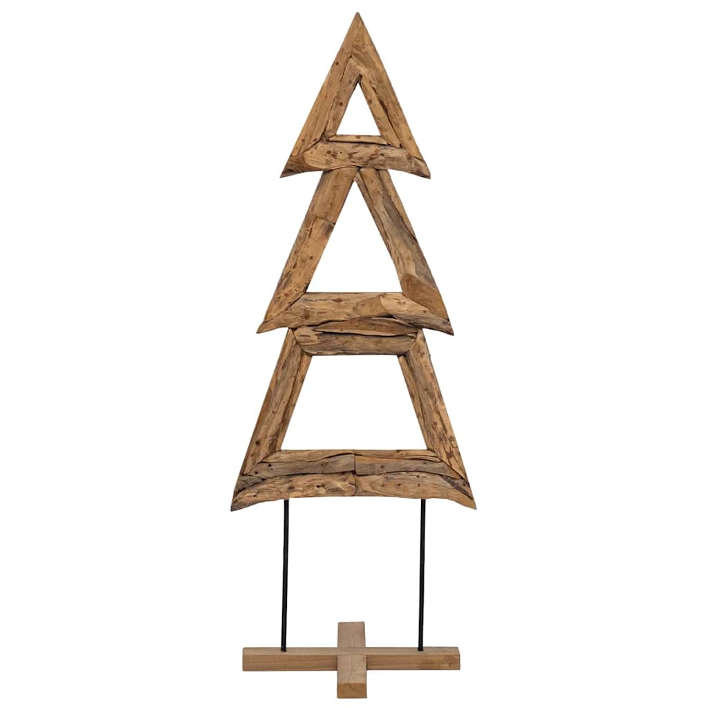 Weihnachtsbaum mit Ständer Braun 90 cm Massivholz Teak