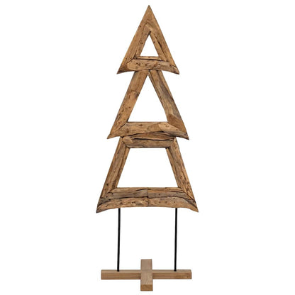 Weihnachtsbaum mit Ständer Braun 90 cm Massivholz Teak