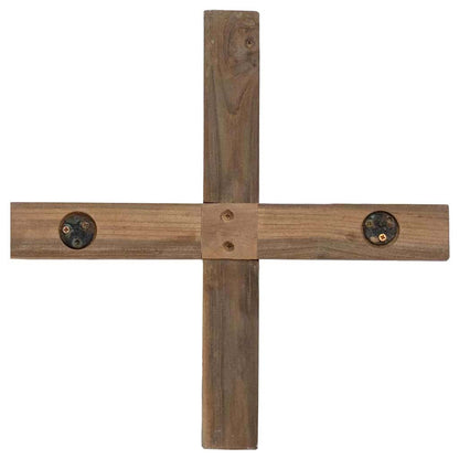 Weihnachtsbaum mit Ständer Braun 90 cm Massivholz Teak