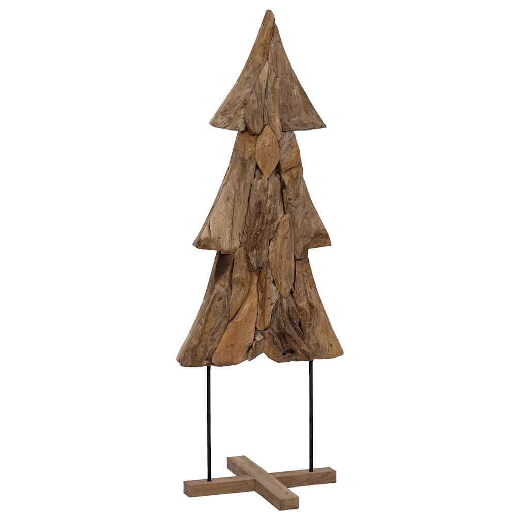 Weihnachtsbaum mit Ständer Braun 90 cm Massivholz Teak
