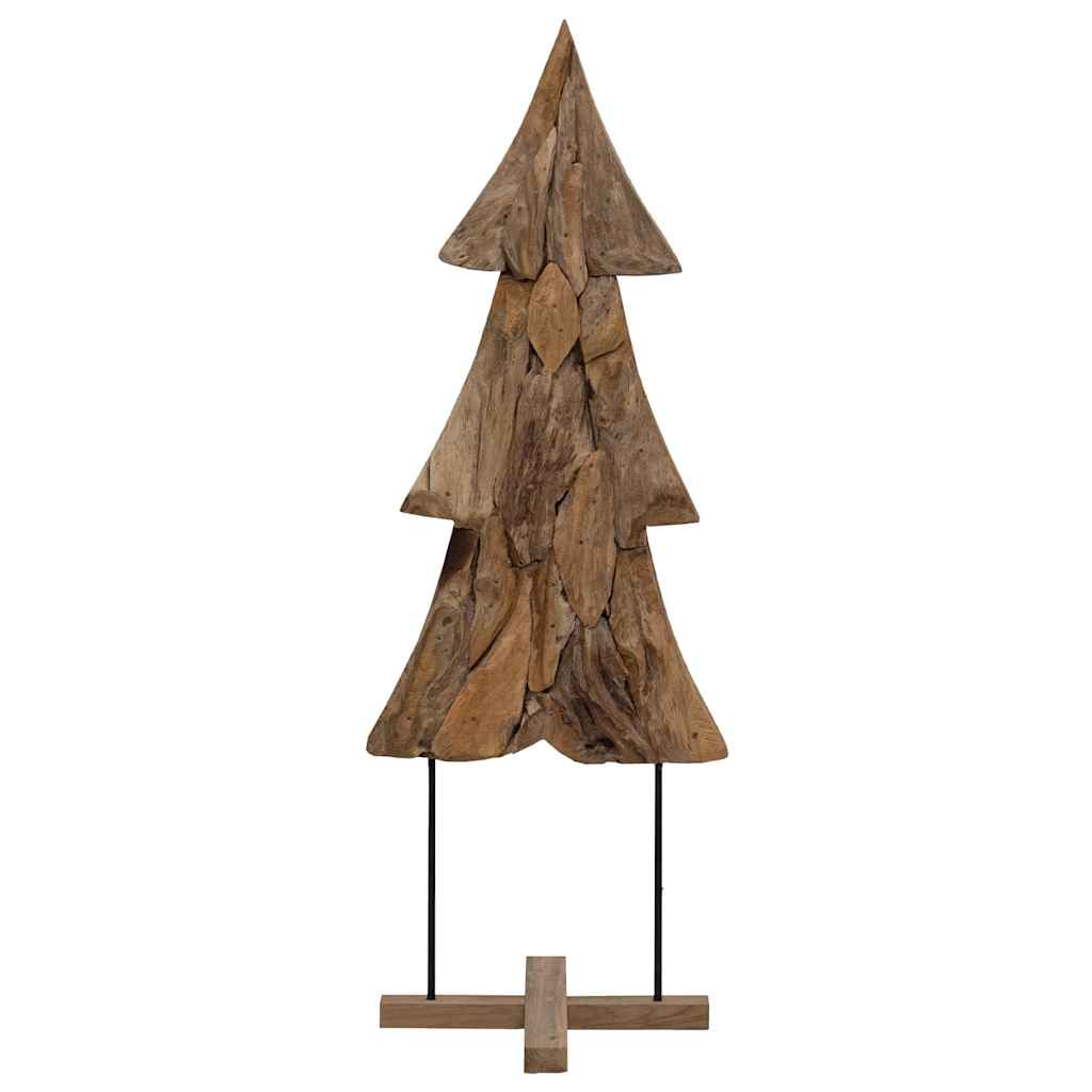 Weihnachtsbaum mit Ständer Braun 90 cm Massivholz Teak
