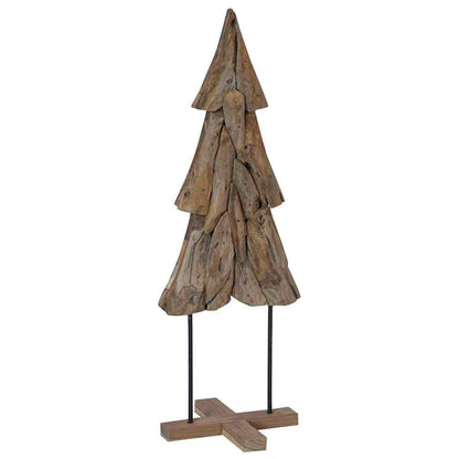Weihnachtsbaum mit Ständer Braun 120 cm Massivholz Teak