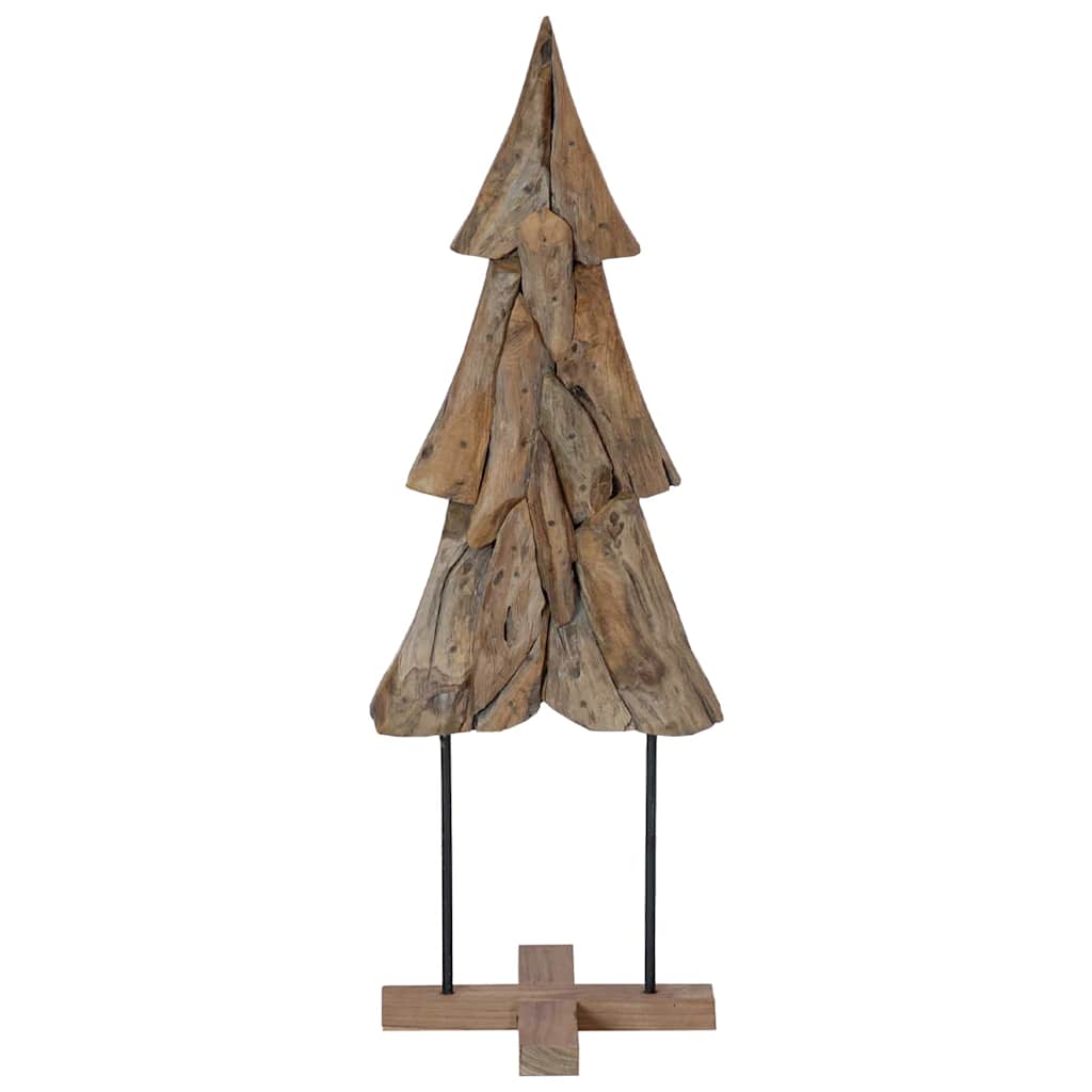 Weihnachtsbaum mit Ständer Braun 120 cm Massivholz Teak