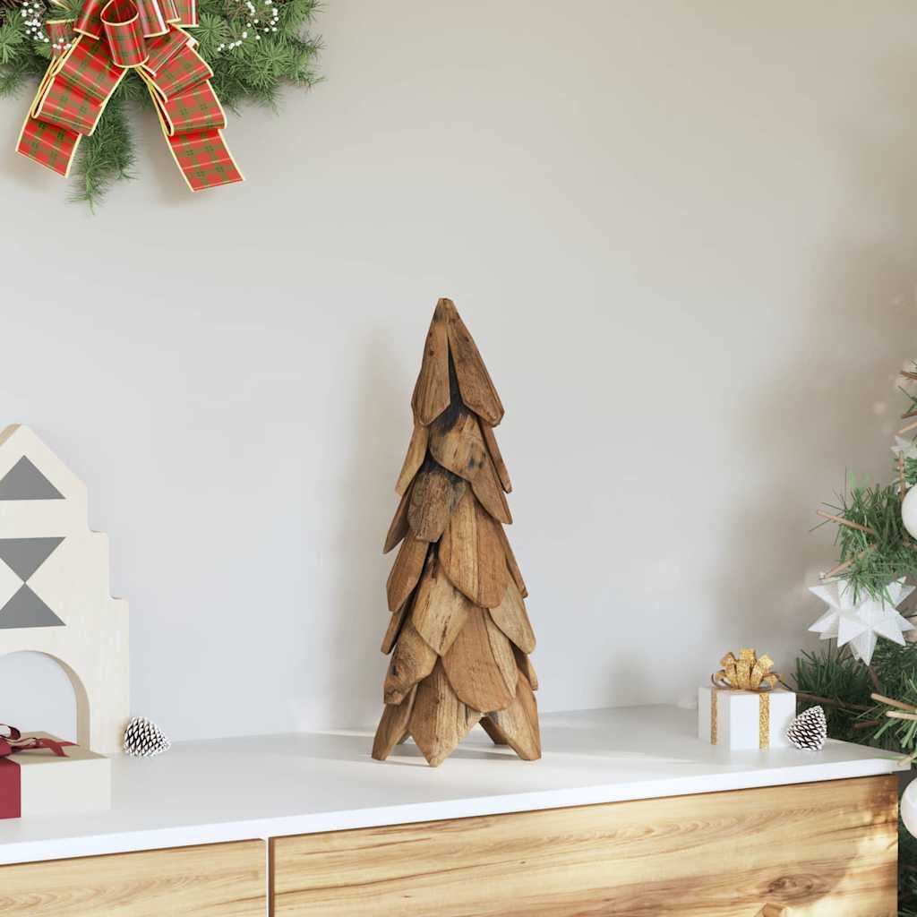 Weihnachtsbaum mit Ständer Braun 50 cm Massivholz Teak