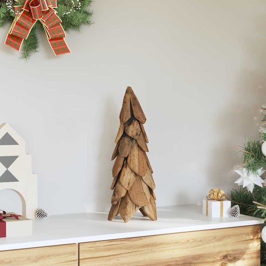 Weihnachtsbaum mit Ständer Braun 50 cm Massivholz Teak