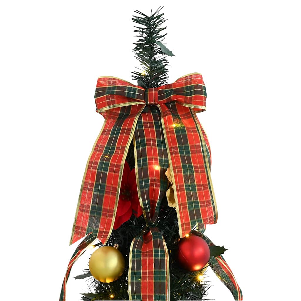 Künstlicher Weihnachtsbaum mit 200 LEDs Grün 210 cm PVC