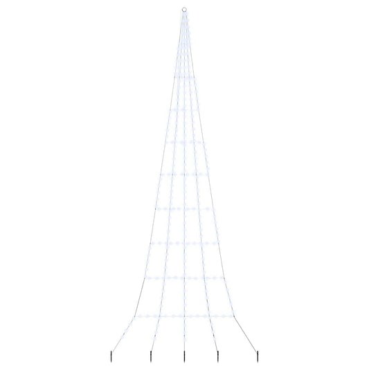 LED Weihnachtsbaum mit Erdspießen Kaltweiß 511 cm Metall