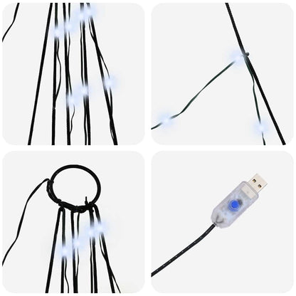 LED Weihnachtsbaum mit Erdspießen Kaltweiß 511 cm Metall