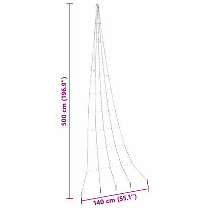 LED Weihnachtsbaum mit Erdspießen Mehrfarbig 511 cm Metall