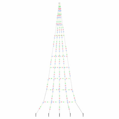 LED Weihnachtsbaum mit Erdspießen Mehrfarbig 511 cm Metall