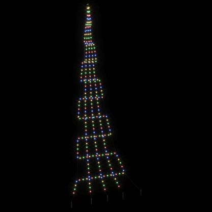 LED Weihnachtsbaum mit Erdspießen Mehrfarbig 511 cm Metall