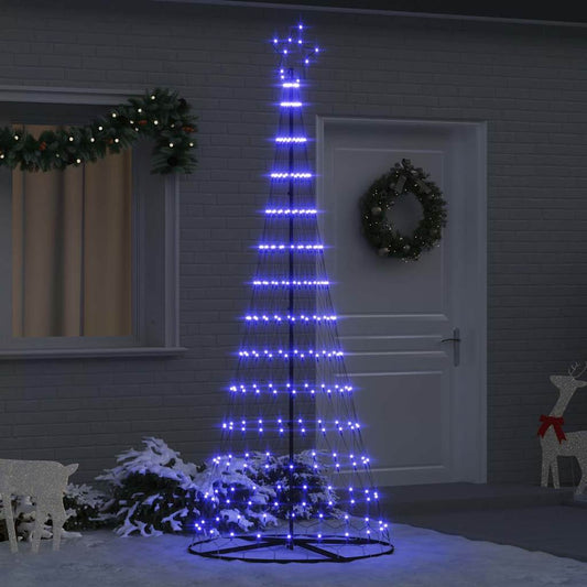 LED-Weihnachtsbaum mit 290 LEDs Blau 100 x 100 x 250 cm Metall