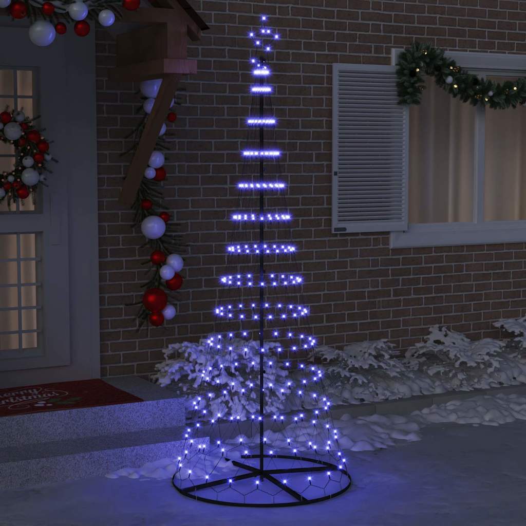 LED-Weihnachtsbaum mit 290 LEDs Blau 100 x 100 x 250 cm Metall