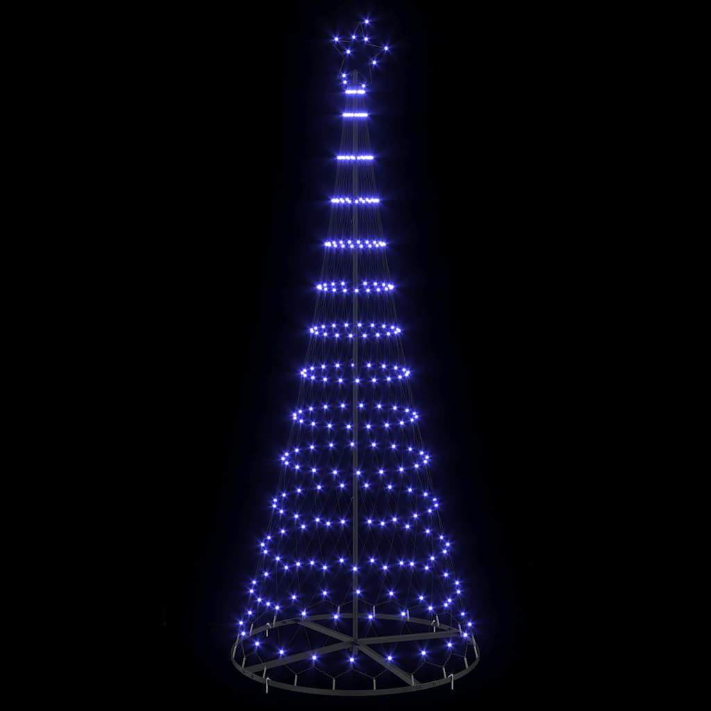 LED-Weihnachtsbaum mit 290 LEDs Blau 100 x 100 x 250 cm Metall