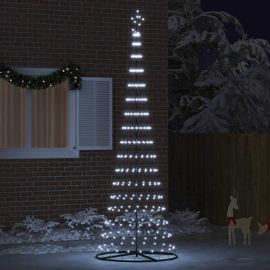 LED-Weihnachtsbaum Kaltweiß 100,5 x 100,5 x 302,5 cm Metall