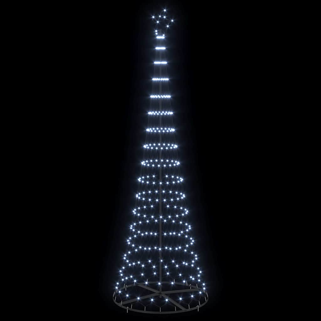LED-Weihnachtsbaum Kaltweiß 100,5 x 100,5 x 302,5 cm Metall