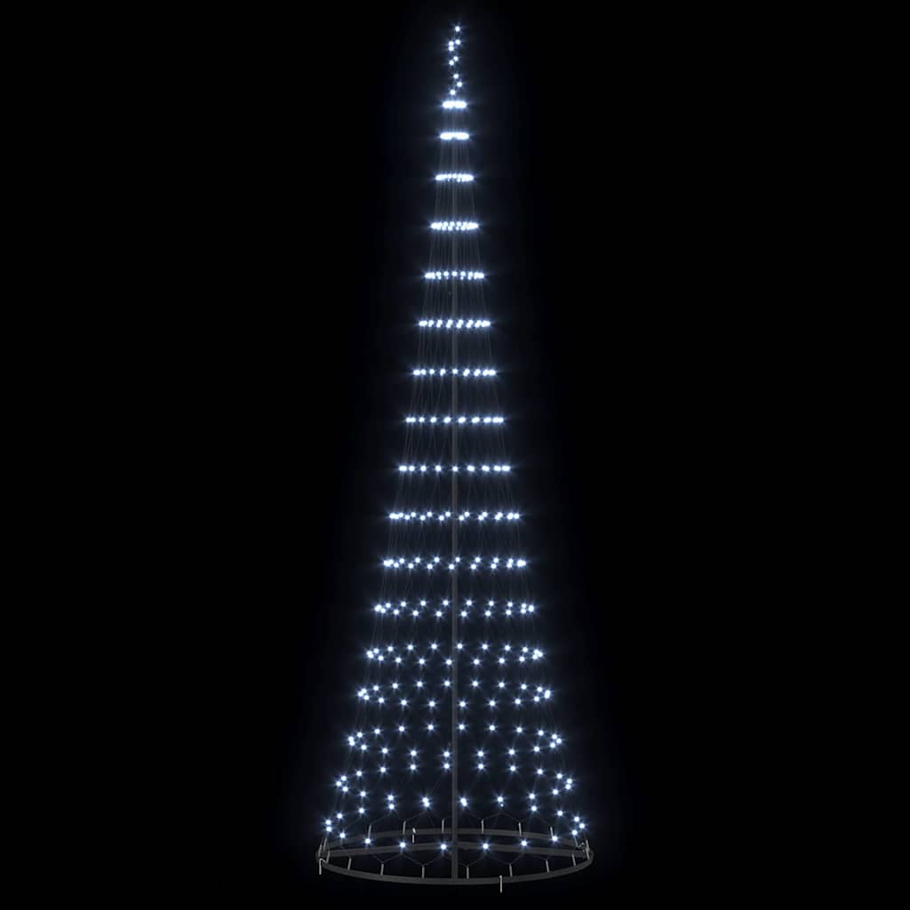LED-Weihnachtsbaum Kaltweiß 100,5 x 100,5 x 302,5 cm Metall